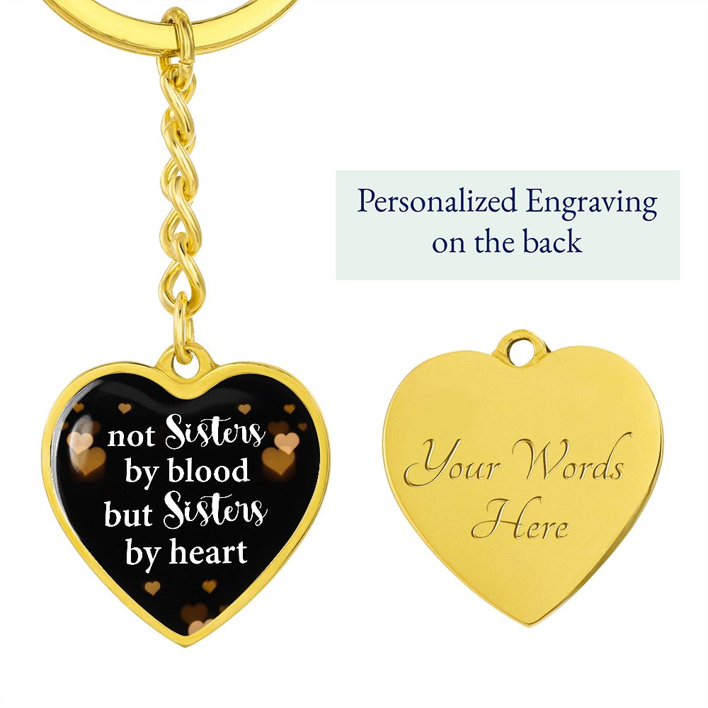 Sisters By Heart Keychain