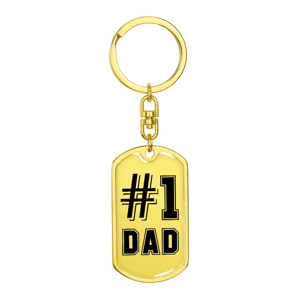#1 Dad Keychain