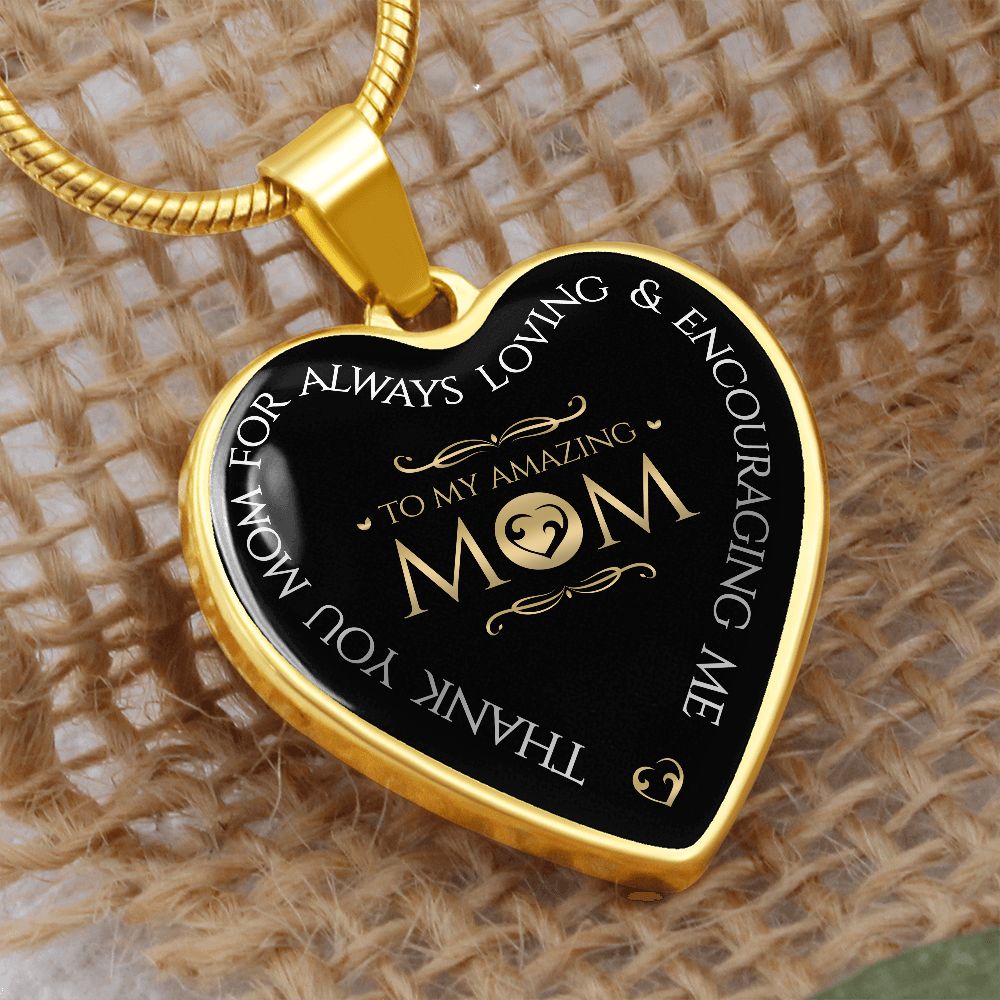 Amazing Mom Heart Necklace