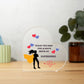Thank you Mom - Heart Shaped Acrylic Plaque