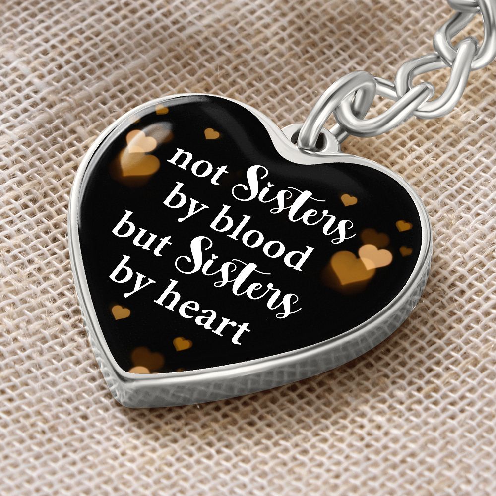 Sisters By Heart Keychain