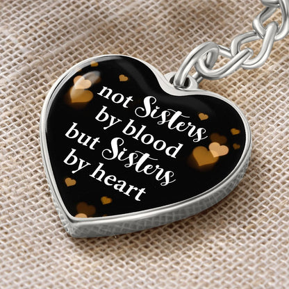Sisters By Heart Keychain