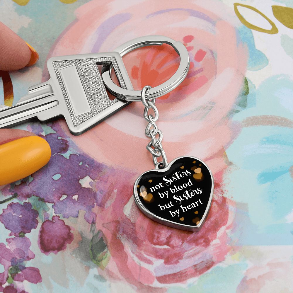 Sisters By Heart Keychain