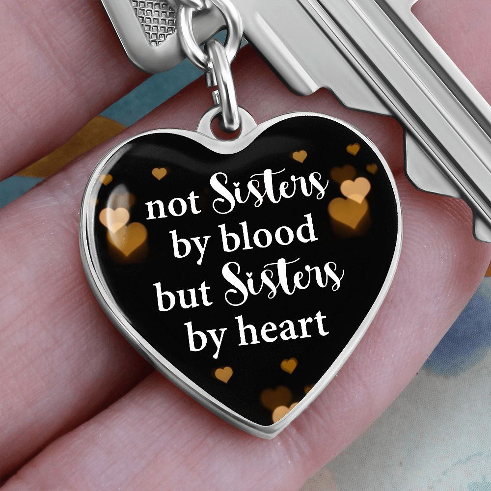 Sisters By Heart Keychain