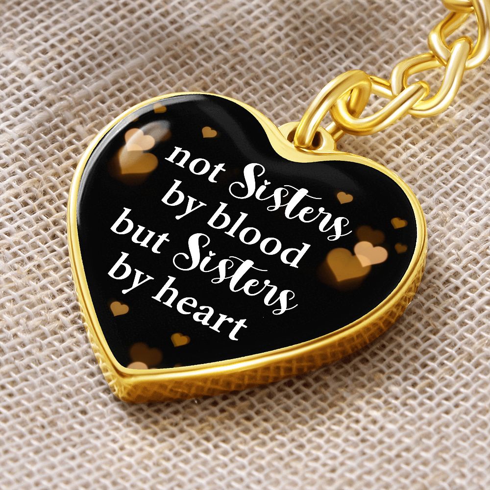 Sisters By Heart Keychain
