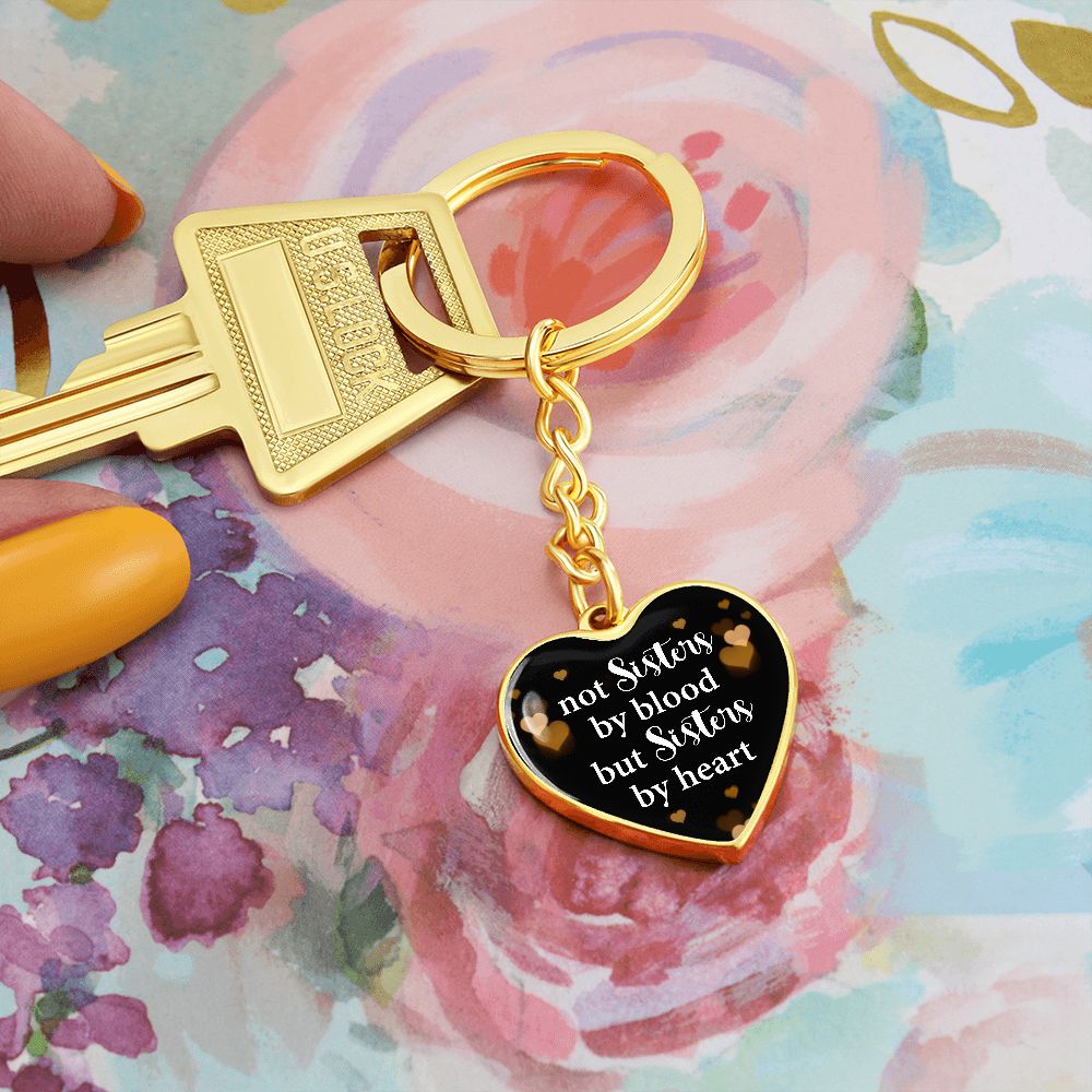Sisters By Heart Keychain