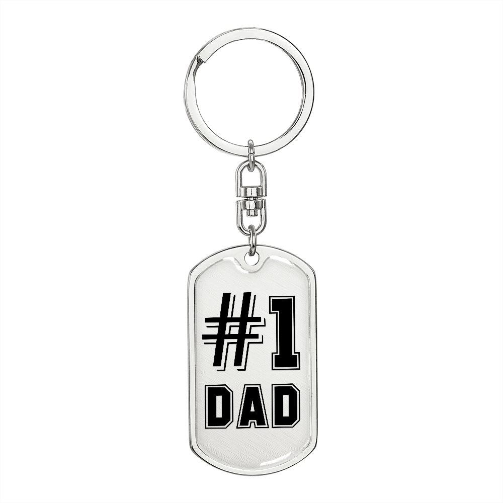 #1 Dad Keychain