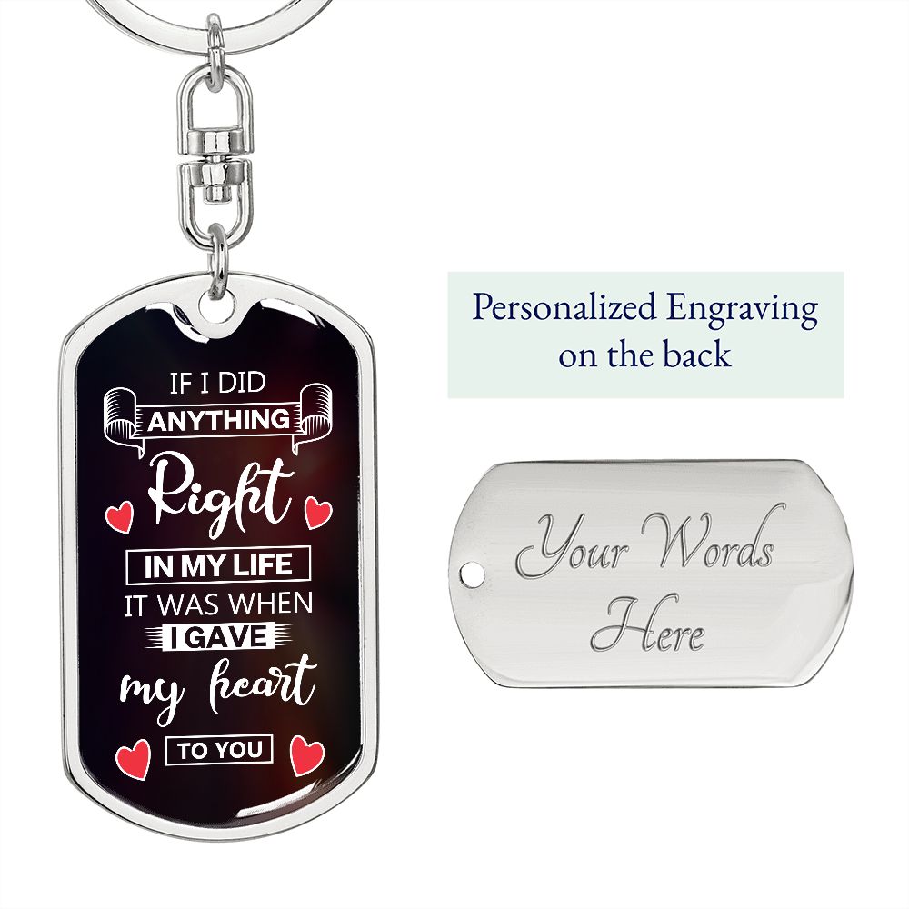 I Gave My Heart to You Keychain