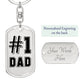 #1 Dad Keychain