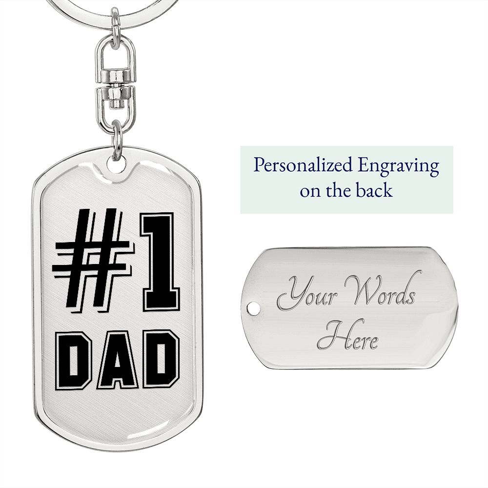 #1 Dad Keychain