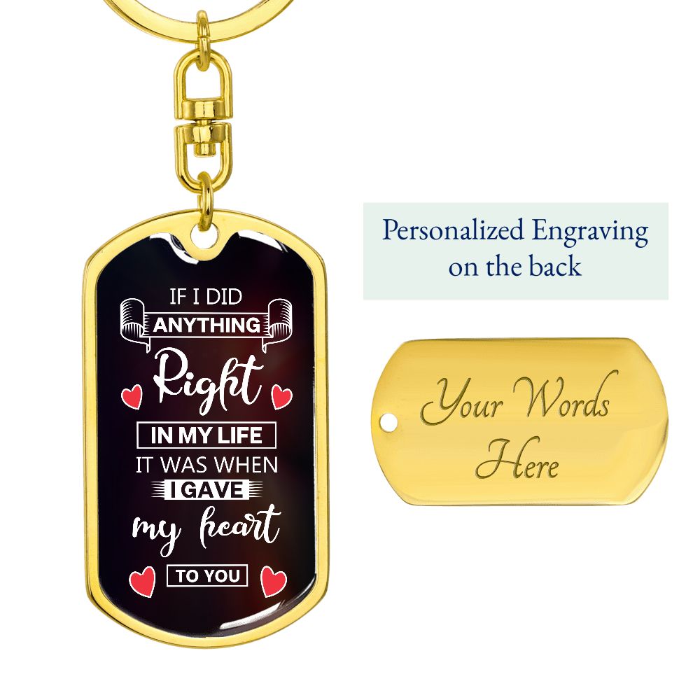 I Gave My Heart to You Keychain