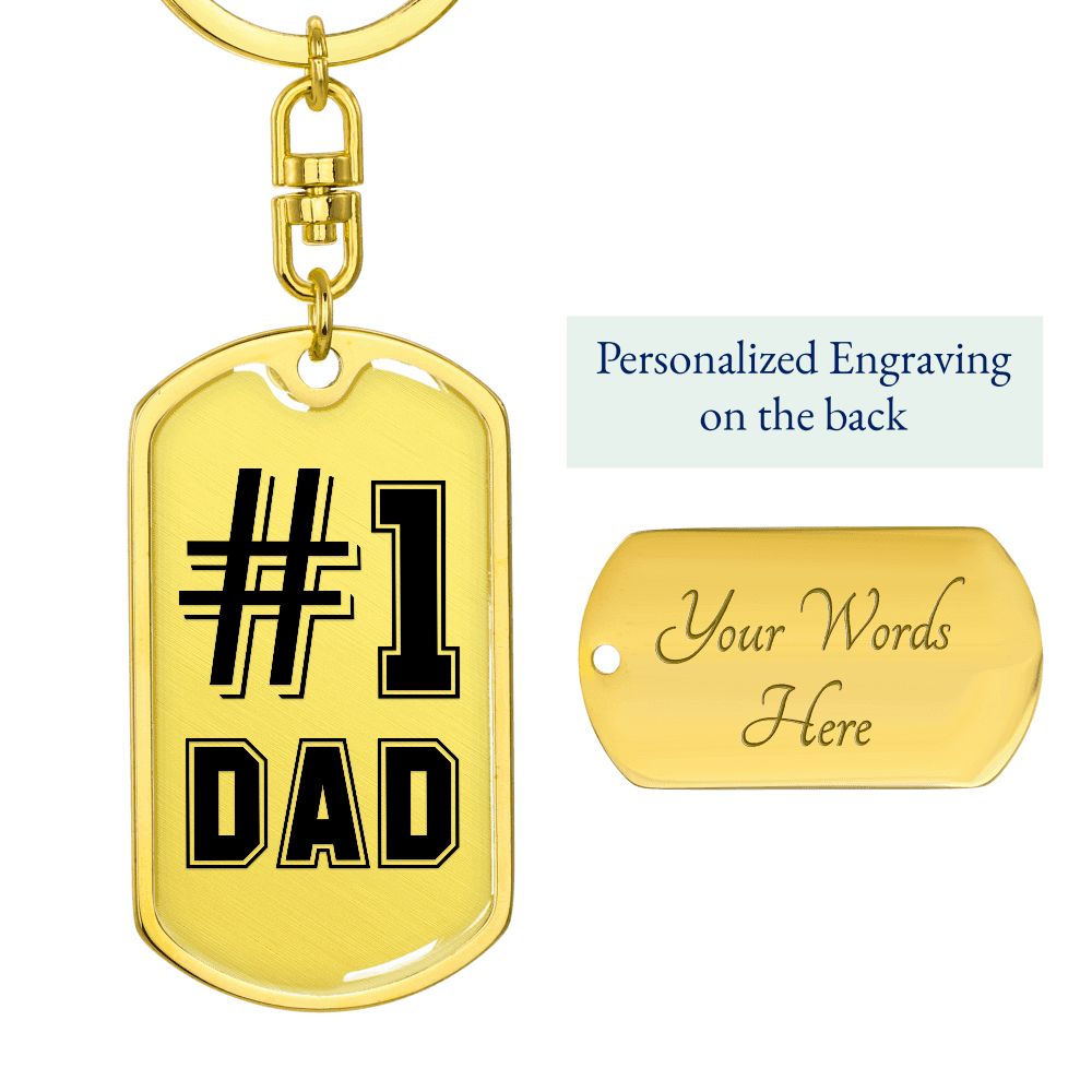 #1 Dad Keychain
