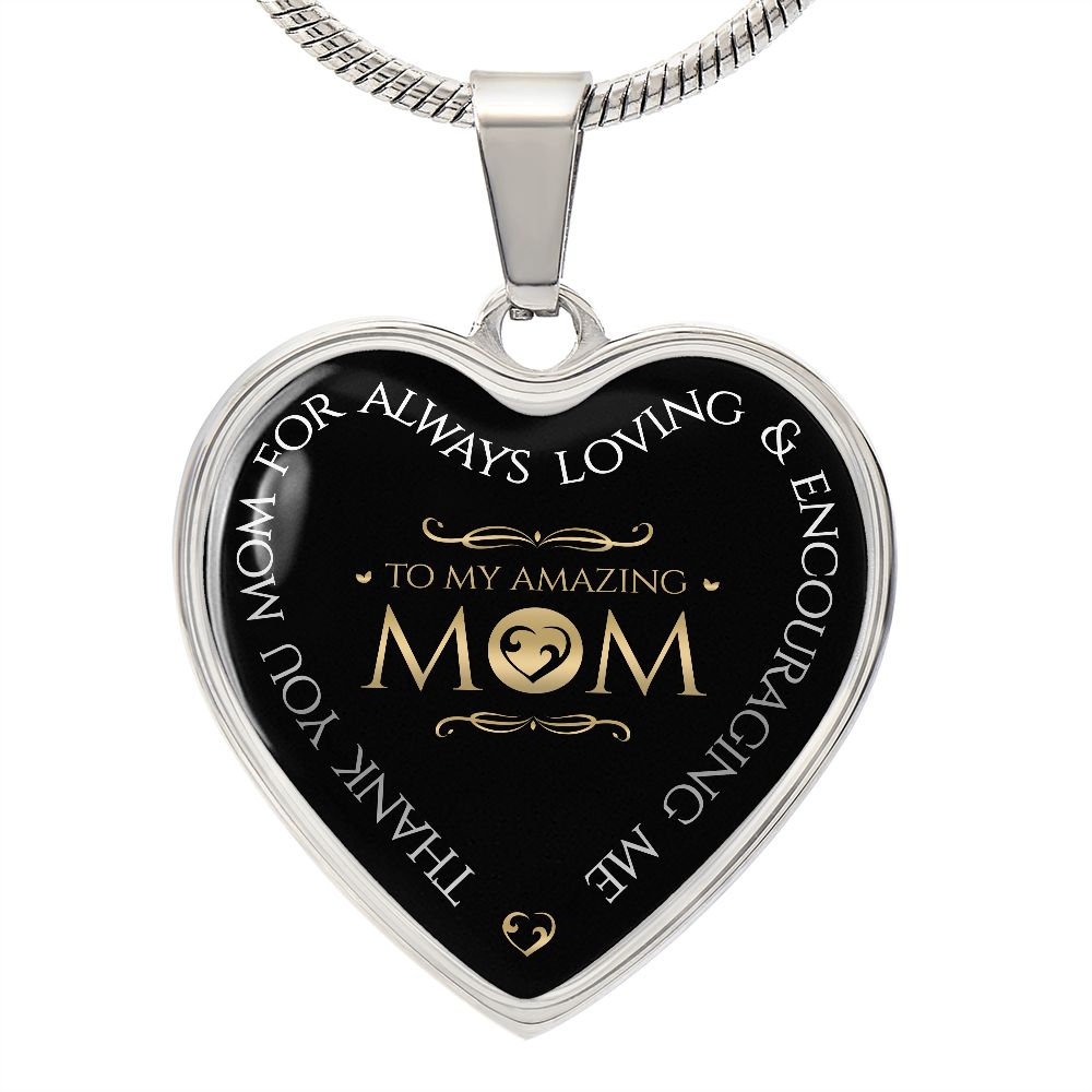 Amazing Mom Heart Necklace