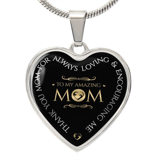 Amazing Mom Heart Necklace