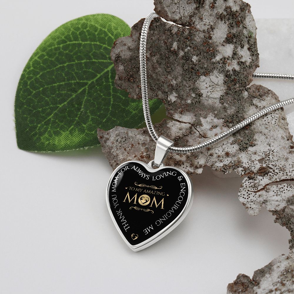 Amazing Mom Heart Necklace