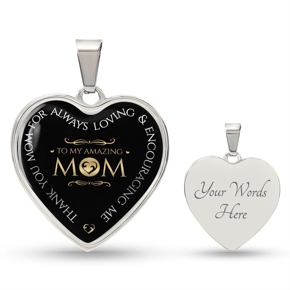 Amazing Mom Heart Necklace