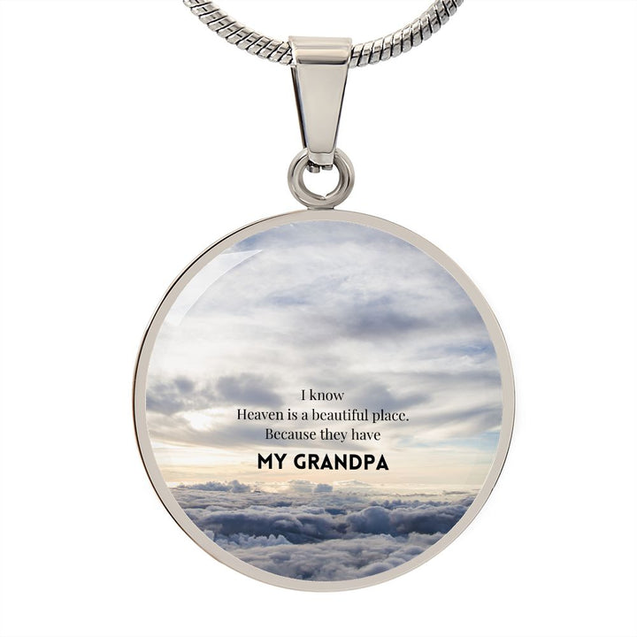 Grandpa memorial necklace store