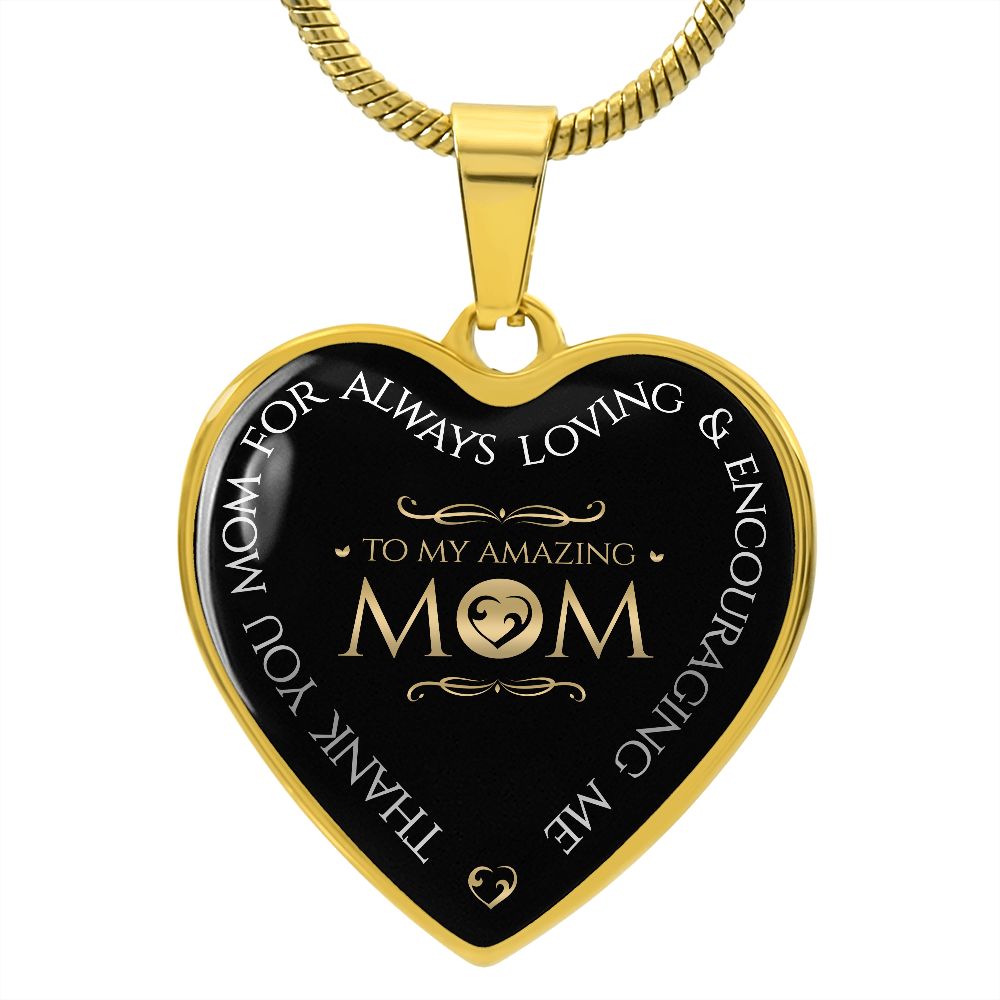 Amazing Mom Heart Necklace
