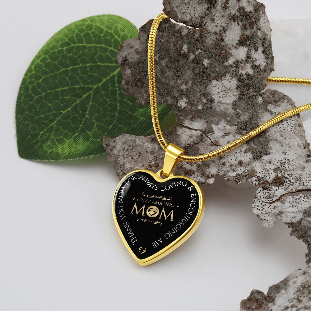 Amazing Mom Heart Necklace