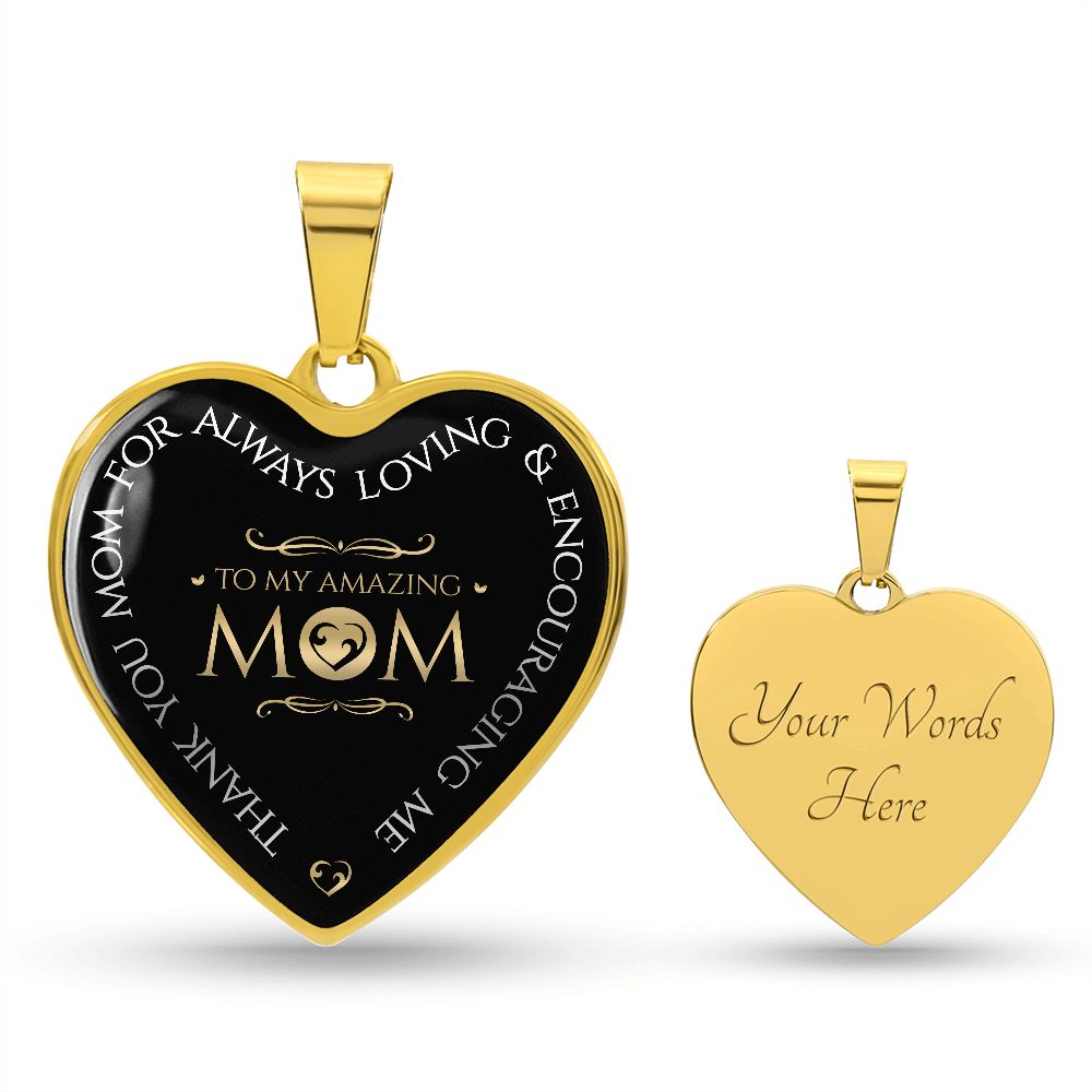Amazing Mom Heart Necklace