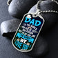 Dad-You Are Our World Military Necklace