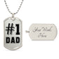 #1 Dad Military Necklace