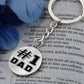 #1 Dad Circle Keychain