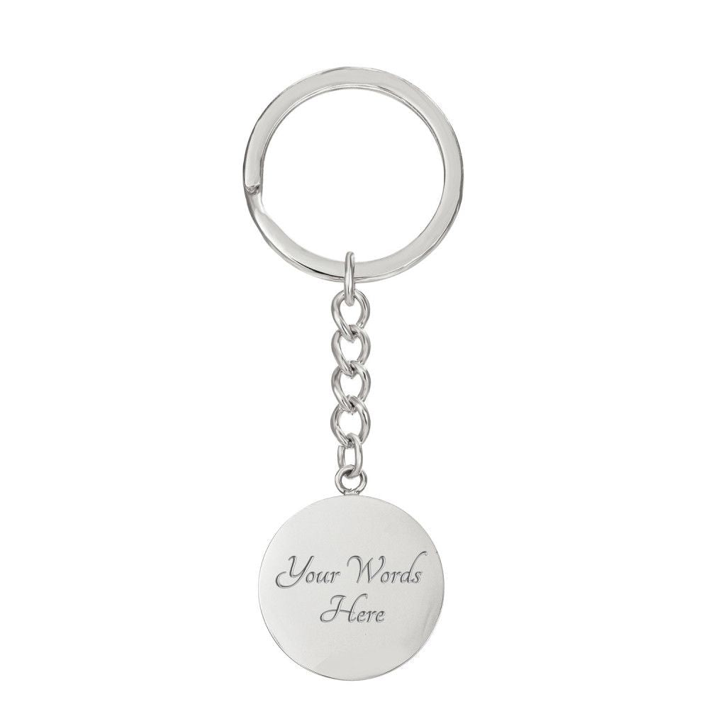 #1 Dad Circle Keychain