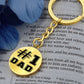 #1 Dad Circle Keychain