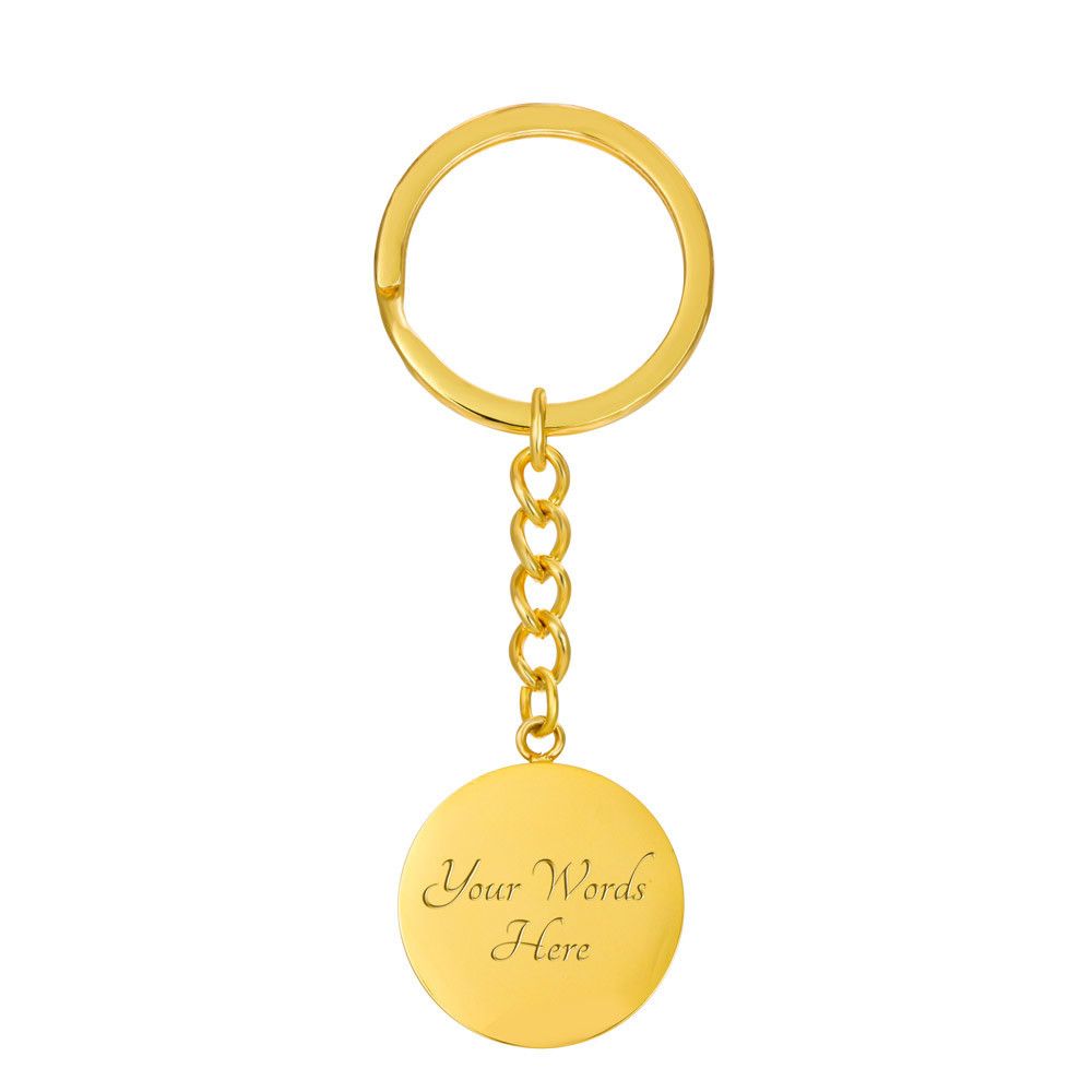 #1 Dad Circle Keychain